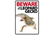 Beware sign: Leopardgekko